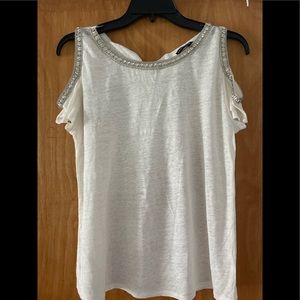 Generation Love Cream Cap Sleeves with Diamonds Studs Top